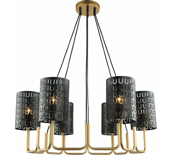 Подвесная люстра Lumien Hall НОЭЛЬ 4005/6P-GD-BK 1