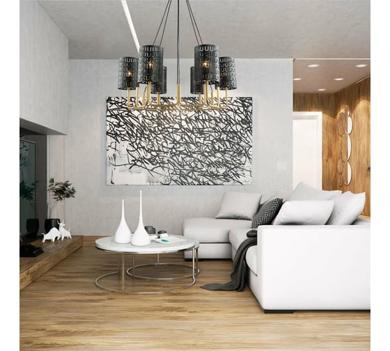 Подвесная люстра Lumien Hall НОЭЛЬ 4005/6P-GD-BK