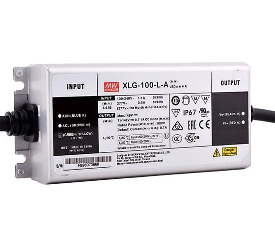 LED-драйвер Mean Well XLG-100-L-A AC-DC 100Вт Т03403271