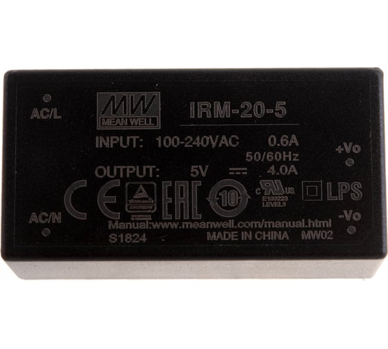 Источник питания Mean Well AC/DC IRM-20-5 Т02163792