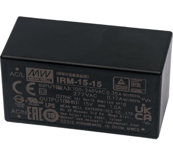 Источник питания Mean Well AC/DC IRM-15-15 15 Вт Т02163789