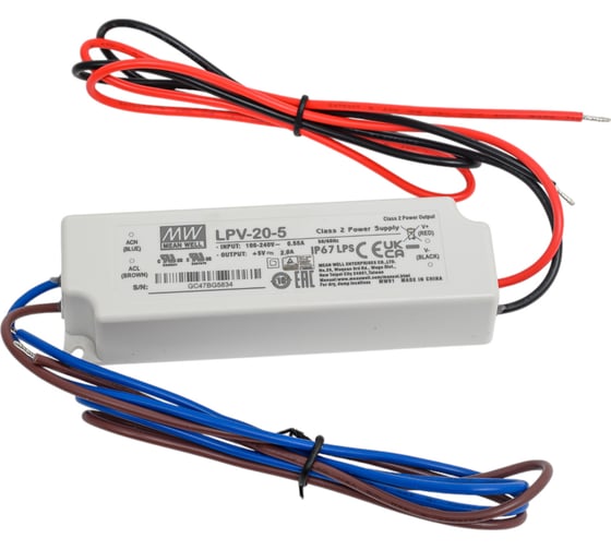 LED-драйвер Mean Well LPV-20-5 AC-DC 15Вт Т00274074