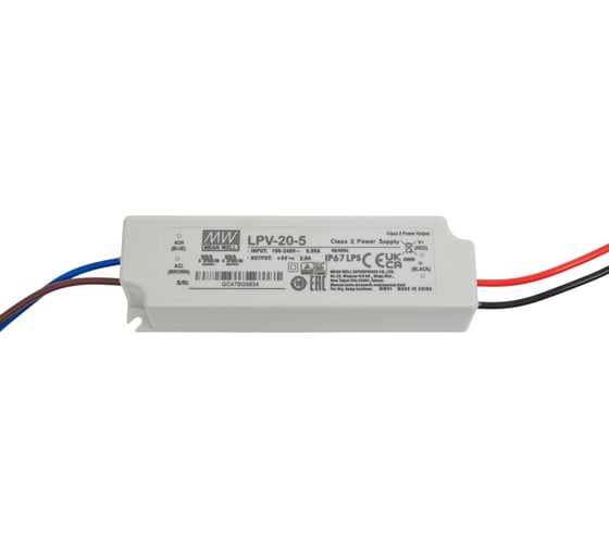 LED-драйвер Mean Well LPV-20-5 AC-DC 15Вт Т00274074