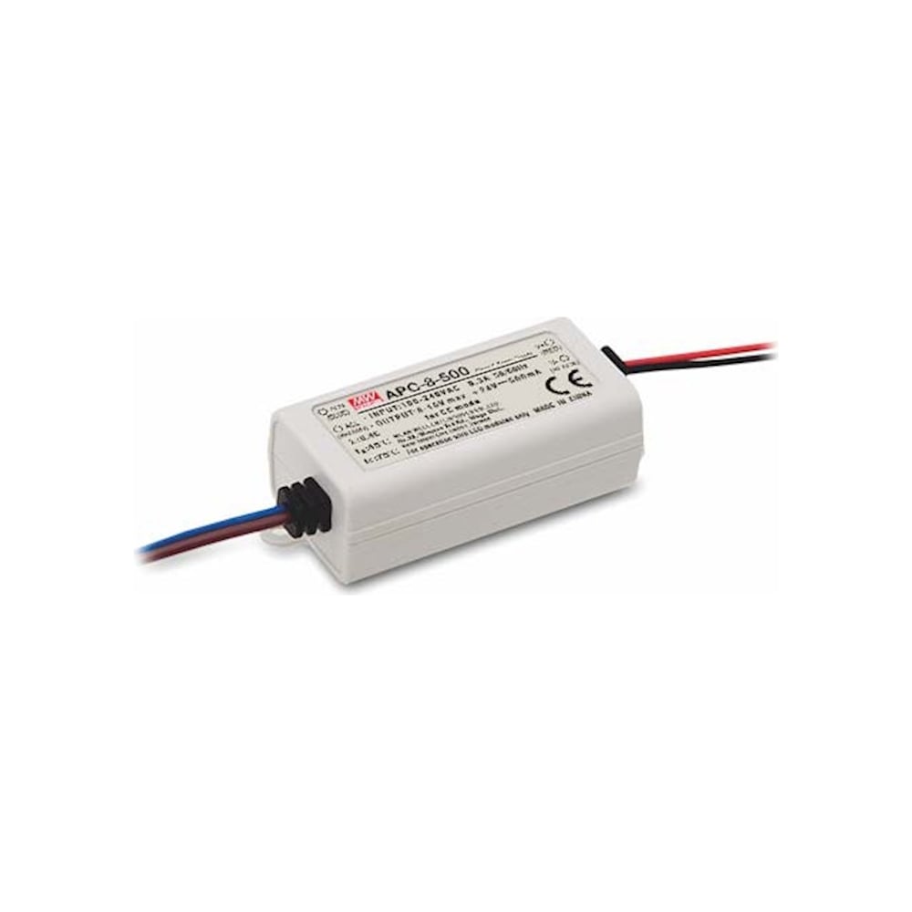 Alimentation LED MEAN WELL APC-8-350 - 8W 350mA - Courant Constant, IP42, Entrée 90-264V AC - Pour éclairage LED