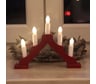 Гирлянда-горка Свечи SHLights 20,5х17см на красной деревянной подставке BIE1205