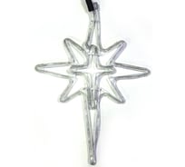 Фигура из дюралайта SHLights Рождественская звезда 162 светодиода, белый/желтый RL-162-BS-W/WW