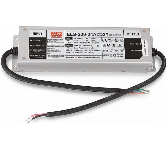LED-драйвер Mean Well ELG-200-24A-3Y AC-DC 201.6Вт Т02600639