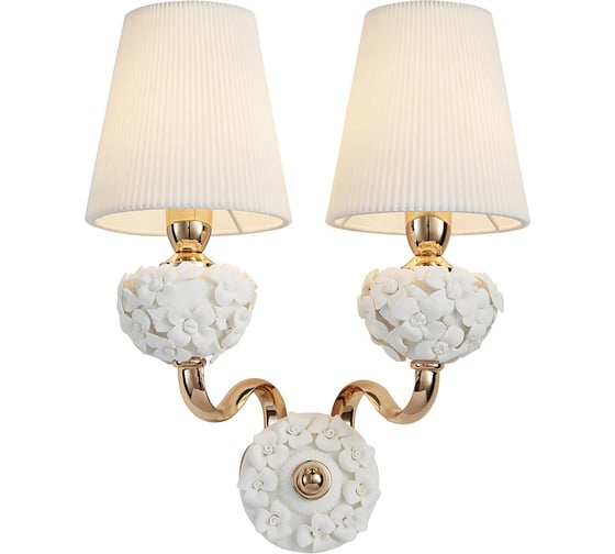 Настенное бра Lumien Hall ПЛИСАНС 1032/2W-GD-WT 1