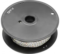Лента светодиодная GTV FLASH 2835, 300 LED, 12V, IP20, 30W, 8MM, 50M, цвет теплый белый LD-2835-300-20-CB-50