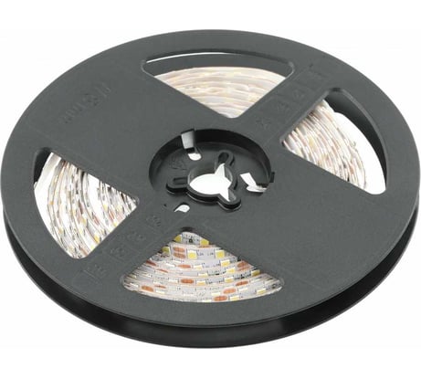 Лента светодиодная GTV FLASH 2835, 600 LED, 12V, IP20, 60W, 10MM, 5M, 2 ПРОВОДА, ЦВЕТ ХОЛОДНЫЙ БЕЛЫЙ LD-2835-600-20-ZB