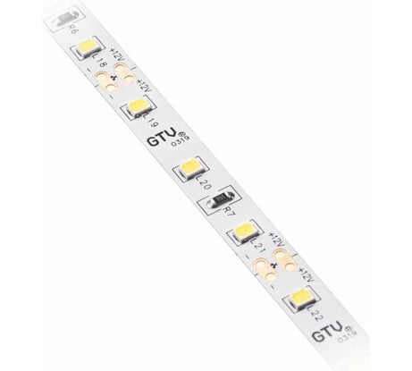 Лента светодиодная GTV FLASH 2835, 300 LED, 12V, IP20, 30W, 8MM, 50M, цвет холодный белый LD-2835-300-20-ZB-50