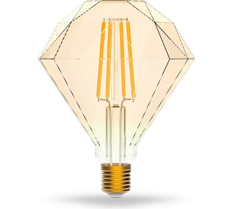Умная Wi-fi филаментная лампочка Gauss, Smart Light DIM E27 Diamond 7 Вт 2700-6500K, диммируемая, управление голосом/смартфоном 1350112