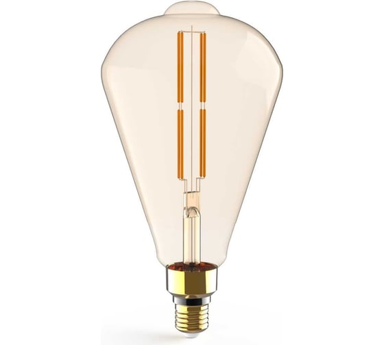 Лампа LED Gauss Vintage Filament Straight ST164 6W E27 164х297mm Amber 890lm 2700K 1/6 157802118