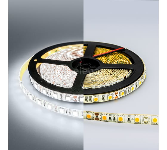 Светодиодная лента Eleganz LUX 5050 60 LED 14.4W/M СИЛИКОН IP65 12V холодная 6000К EL-LS65-14W