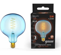 Лампа Gauss LED Filament Flexible G125-C Sky Blue E27 5W 190lm 1800K 125х178mm 1013802105