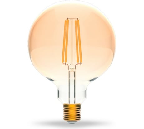 Умная Wi-fi филаментная лампочка Gauss, Smart Light ССТ DIM E27 G95 6,5 Вт 2700-6500K 1340112