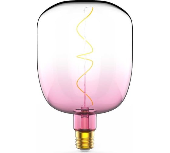 Лампа LED Gauss Filament Flexible V140-DC Pink-Clear E27 5W 200lm 1800K 140х200mm 1/6 1010802105