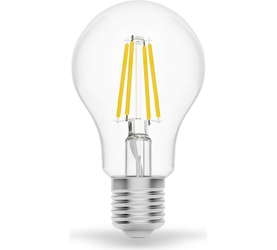 Умная Wi-fi филаментная лампочка Gauss, Smart Light DIM E27 A60 7 Вт 2700-6500K, диммируемая, управление голосом/смартфоном 1200112