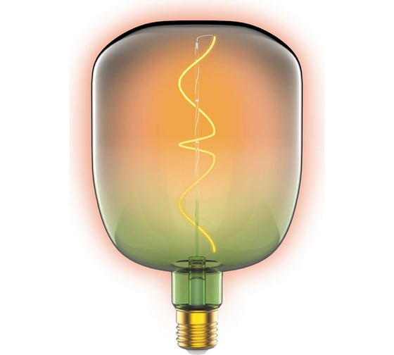 Лампа LED Gauss Filament Flexible V140-DC Green-Clear E27 5W 200lm 1800K 140х200mm 1/6 1009802105