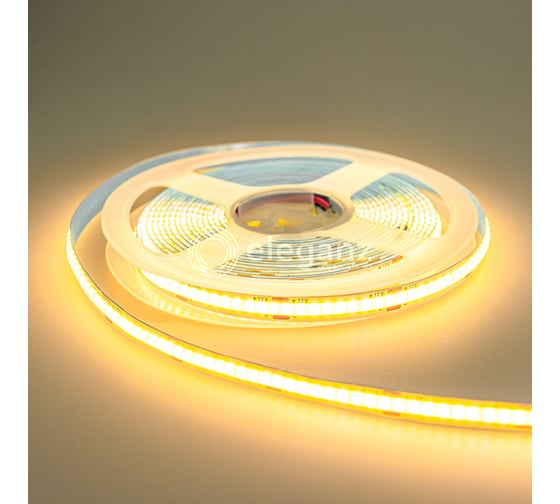 Светодиодная лента Eleganz Standard COB 10Вт, 12В, 252 диода, 100Лм/Вт, Теплая 3000К ширина 8мм 990091