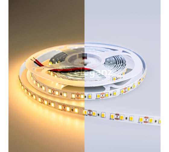 Светодиодная лента Eleganz Standard 2835 120 LED 9.6W/M 12V теплая 3000К EL-SS-96WW 34221895