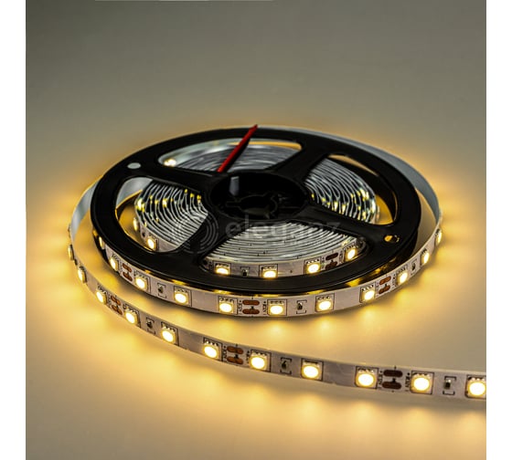 Светодиодная лента Eleganz Standard 5050 60 LED 14.4W/M 12V теплая 3000К EL-SS-14WW