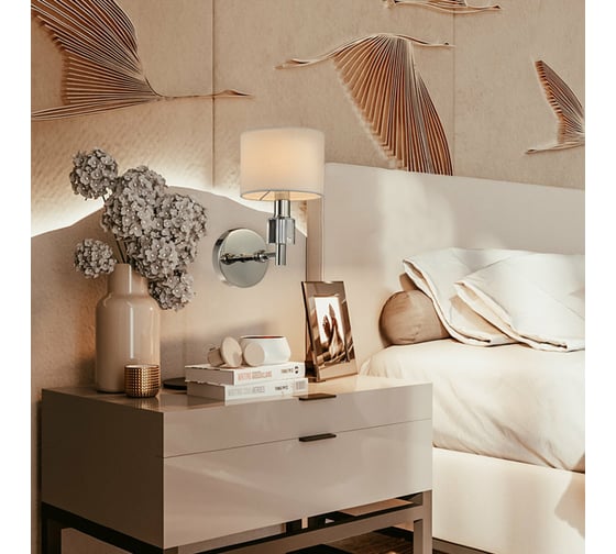 Настенное бра Lumien Hall МАЛЬЕ LH1053/1W-NK-WT