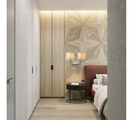 Настенное бра Lumien Hall МАЛЬЕ LH1053/2W-NK-WT