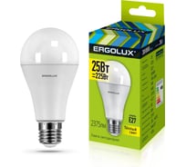 Светодиодная лампа Ergolux LED-A65-25W-E27-3K ЛОН, 25Вт, Е27, 3000К, 180-240В 14226