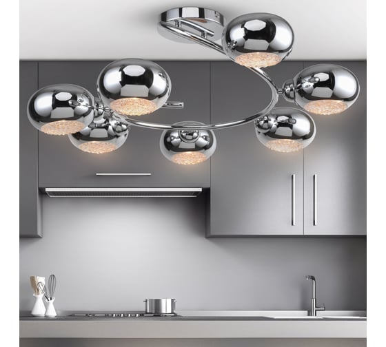 Люстра Rivoli 3038307 Romi P7, хром, E14х7, 40W Б0044498