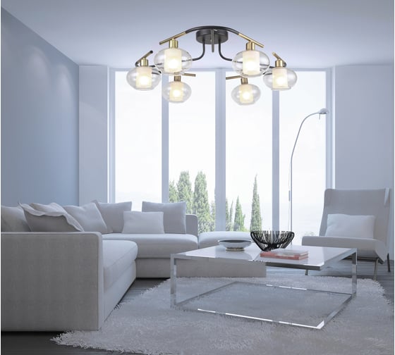 Люстра Rivoli 4033306 Anita P6, черный, E14х6, 40W Б0044508