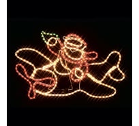 Гирлянда Санта-Клаус SHLights на самолете 92х65см, дюралайт I-R-P8SP-C