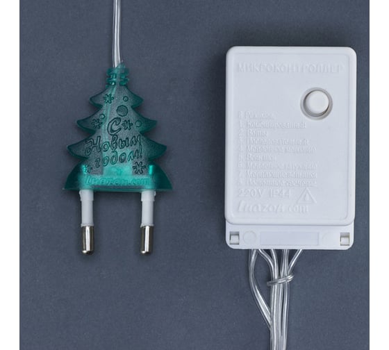 Гирлянда-бахрома Luazon DECOR, Звезды, IP20, ширина 2.4 м, высота 0.9 м, Н.С. LED-138-220V, 8 режимов, МУЛЬТИ 2361699