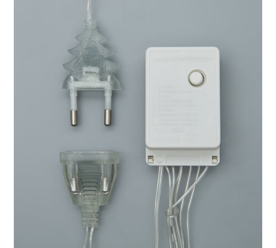 Гирлянда Luazon ЗАНАВЕС ECO, IP20, УМС вилка, ширина:2 м, высота:1.5 м, Н.С. LED-360-220V, 8 режимов, белый 1080462