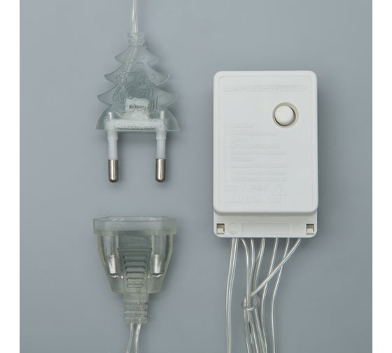 Гирлянда Luazon ЗАНАВЕС ECO, IP20, УМС вилка, ширина: 2 м, высота: 1.5 м, Н.С. LED-360-220V, 8 режимов, синий 1080463