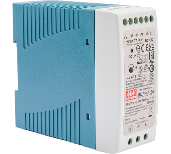 Источник питания Mean Well AC/DC MDR-40-24 Т00252356