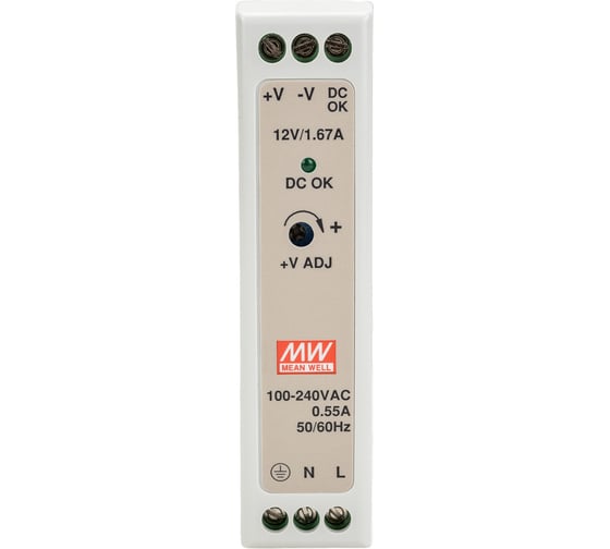Источник питания Mean Well AC/DC MDR-20-12 20Вт Т00249981