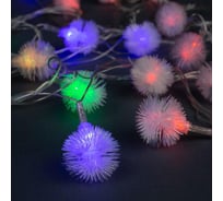 Гирлянда-нить Luazon DCR, 5 м, с насадками Ежики, IP20, Н.С. LED-20-220V, мигание, МУЛЬТИ RG/RB 541541