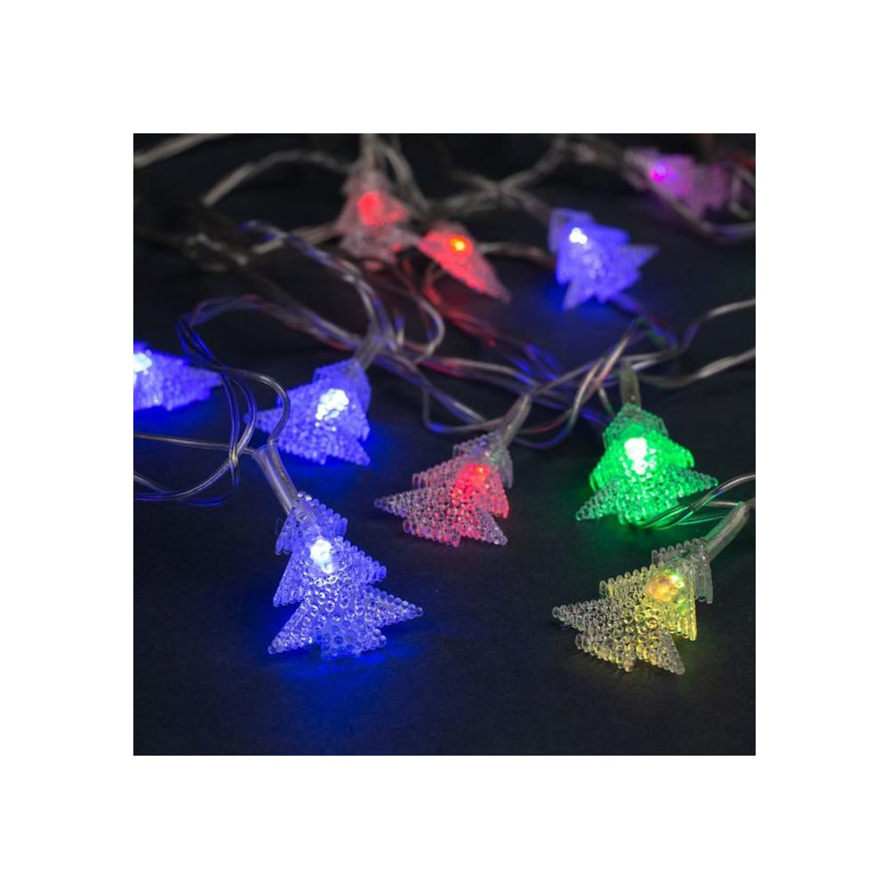 Гирлянда-нить Luazon DCR, 5 м, с насадками Елка в крапинку, IP20, Н.С ...