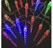 Гирлянда-нить Luazon DCR, 5 м, с насадками Сосулька тающая, IP20, Н.С. LED-20-220V, мигание, МУЛЬТИ 185512