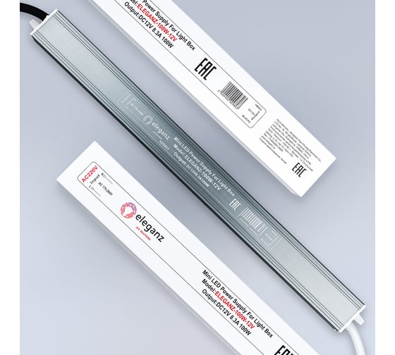Блок питания Eleganz 12V 100W КАРАНДАШ негерметичный узкий IP20 1122
