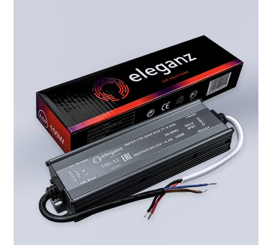 Блок питания Eleganz 12V 100W герметичный IP67 1100