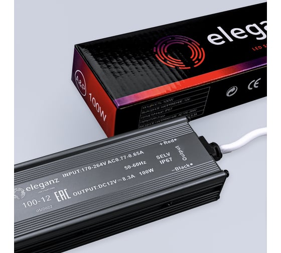 Блок питания Eleganz 12V 100W герметичный IP67 1100