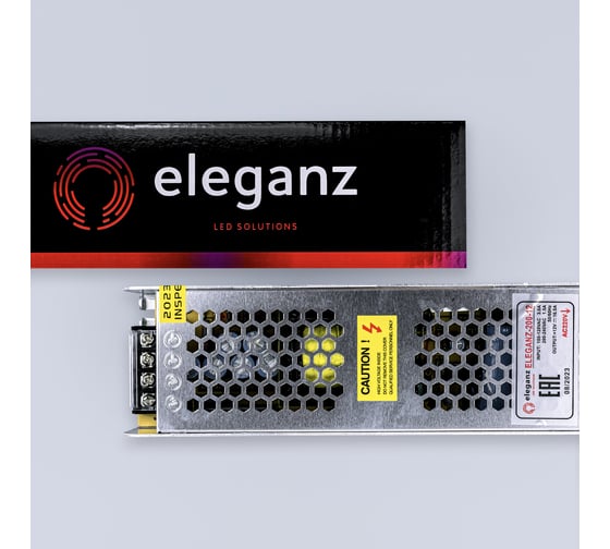 Блок питания Eleganz 12V 200W негерметичный узкий IP20 1108