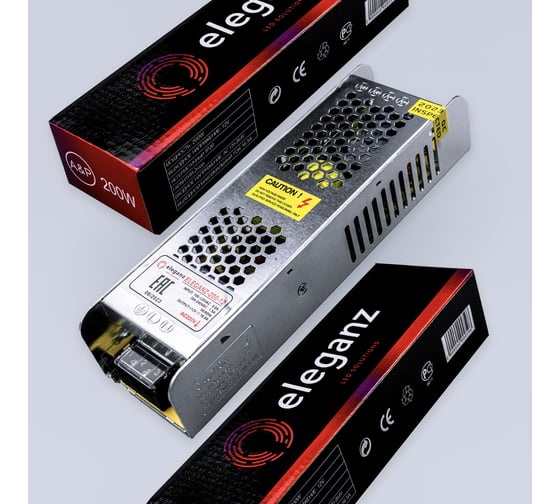 Блок питания Eleganz 12V 200W негерметичный узкий IP20 1108