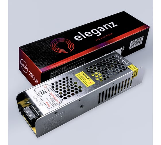 Блок питания Eleganz 12V 200W негерметичный узкий IP20 1108