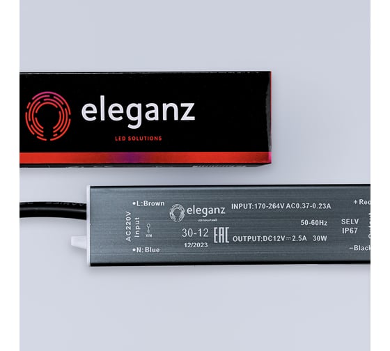 Блок питания Eleganz 12V 20W герметичный IP67 1109