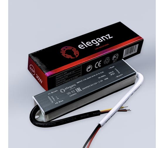 Блок питания Eleganz 12V 20W герметичный IP67 1109