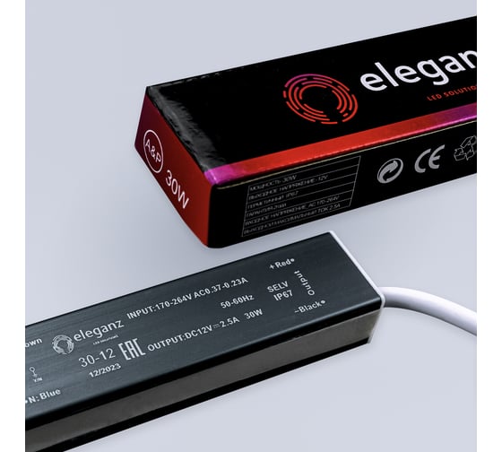 Блок питания Eleganz 12V 20W герметичный IP67 1109