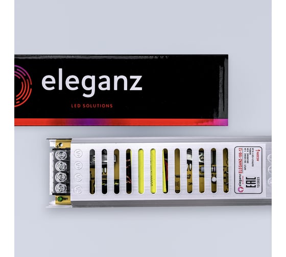 Блок питания Eleganz 12V 100W негерметичный СВЕРХУЗКИЙ IP20 1194